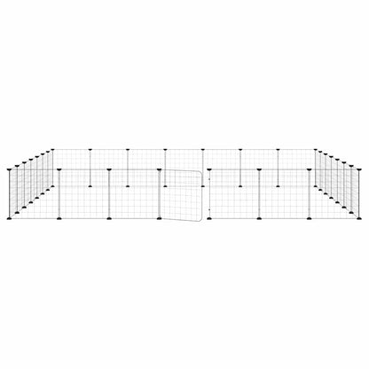 28-tlg. Haustierkäfig mit Tür Schwarz 35x35 cm Stahl