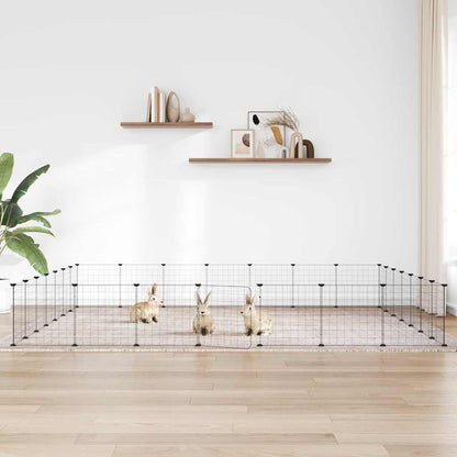 28-tlg. Haustierkäfig mit Tür Schwarz 35x35 cm Stahl