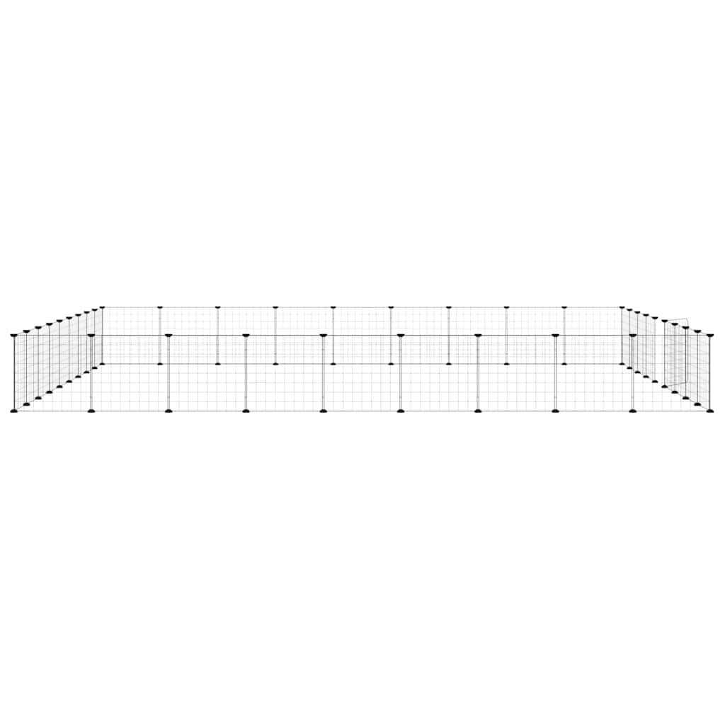 36-tlg. Haustierkäfig mit Tür Schwarz 35x35 cm Stahl