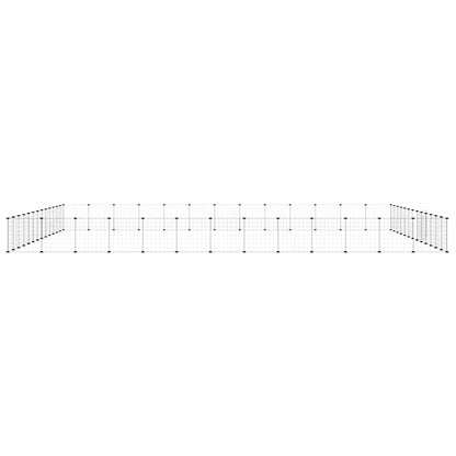 52-tlg. Haustierkäfig mit Tür Schwarz 35x35 cm Stahl