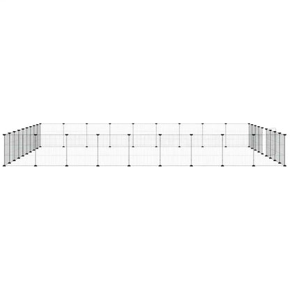 36-tlg. Haustierkäfig mit Tür Schwarz 35x35 cm Stahl