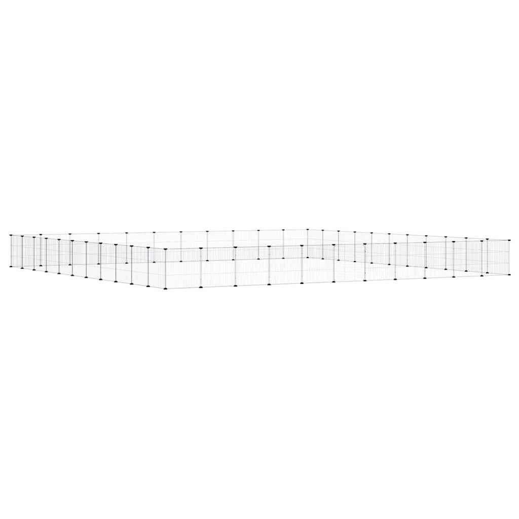 44-tlg. Haustierkäfig mit Tür Schwarz 35x35 cm Stahl