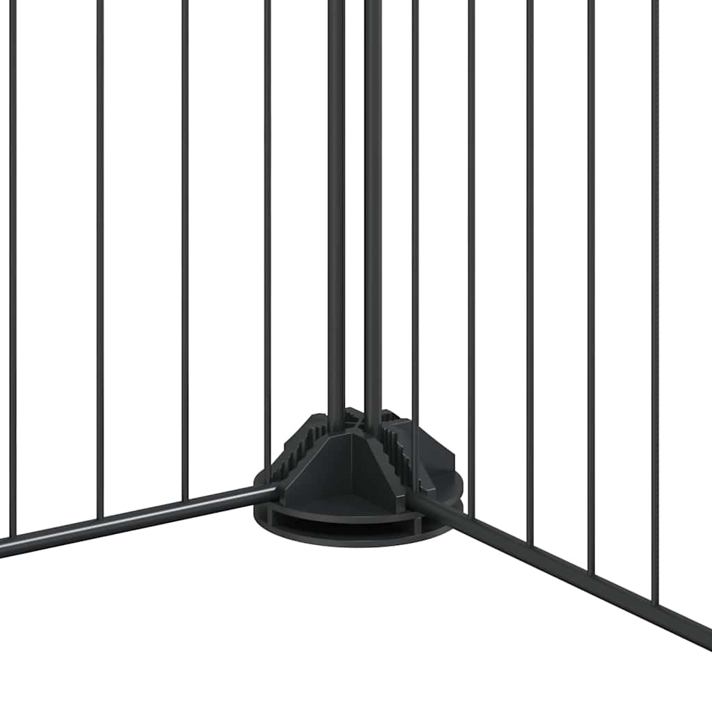 52-tlg. Haustierkäfig mit Tür Schwarz 35x35 cm Stahl