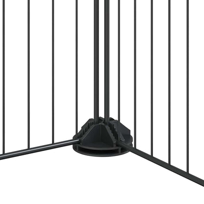 52-tlg. Haustierkäfig mit Tür Schwarz 35x35 cm Stahl