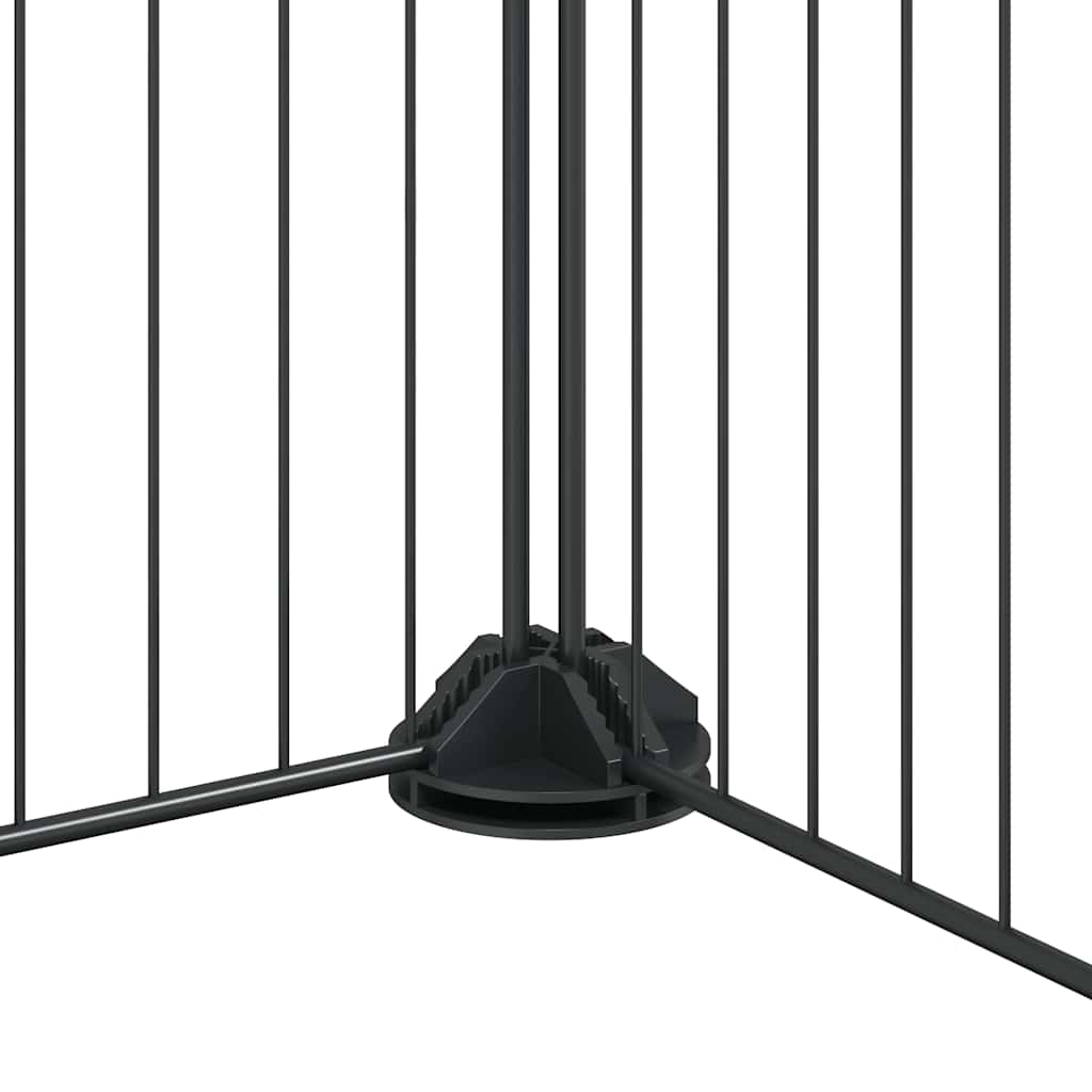 12-tlg. Haustierkäfig mit Tür Schwarz 35x35 cm Stahl