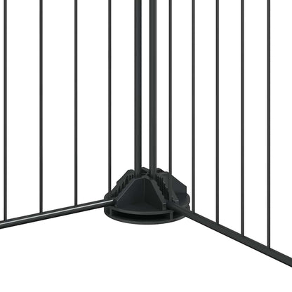 12-tlg. Haustierkäfig mit Tür Schwarz 35x35 cm Stahl