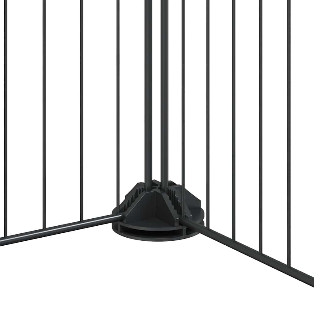 28-tlg. Haustierkäfig mit Tür Schwarz 35x35 cm Stahl