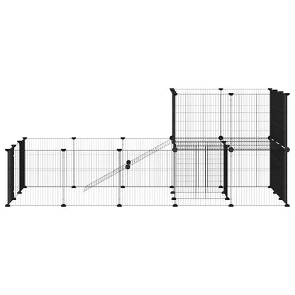 36-tlg. Haustierkäfig mit Tür Schwarz 35x35 cm Stahl