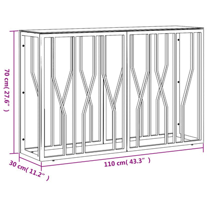 Konsolentisch Silbern 110x30x70 cm Edelstahl und Glas