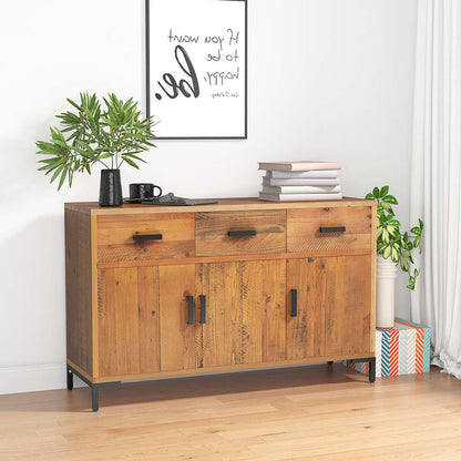 Sideboard Braun 110x35x70 cm Massivholz Kiefer