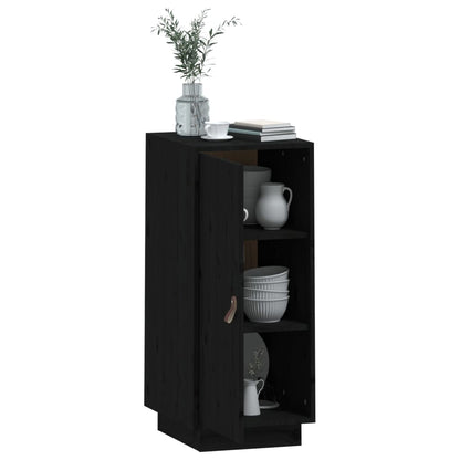 Sideboard Schwarz 34x40x75 cm Massivholz Kiefer