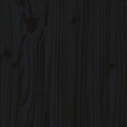 Hundebett Schwarz 65,5x50,5x70 cm Massivholz Kiefer