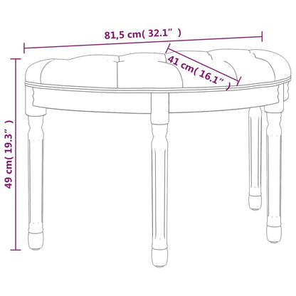 Sitzbank 81,5x41x49 cm Leinen