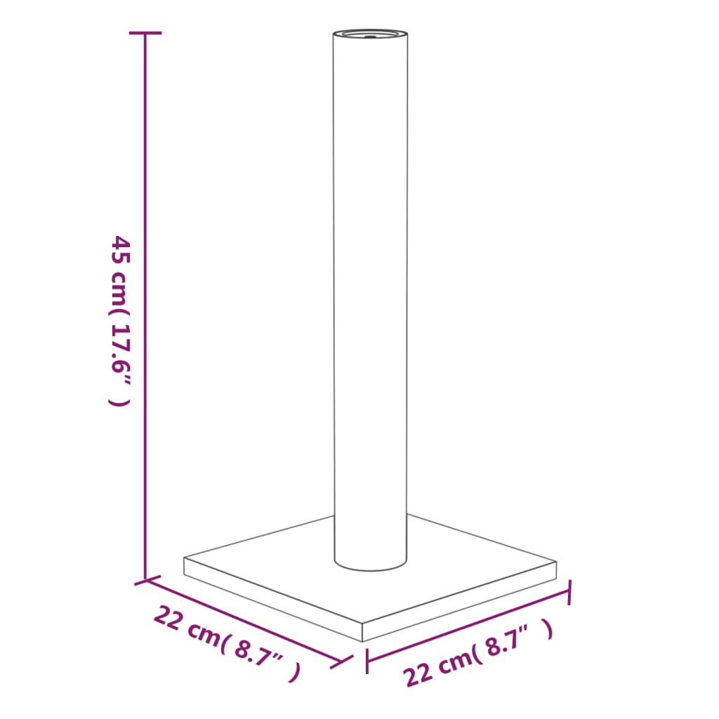 Kratzsäule Creme 22x22x45 cm