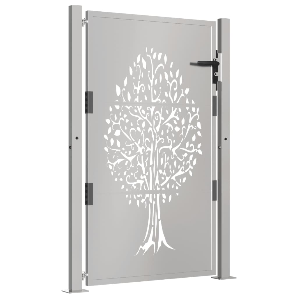 Gartentor 105x155 cm Cortenstahl Baum-Design