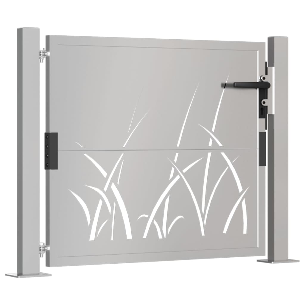 Gartentor 105x80 cm Cortenstahl Gras-Design