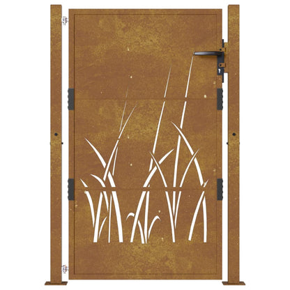 Gartentor 105x155 cm Cortenstahl Gras-Design