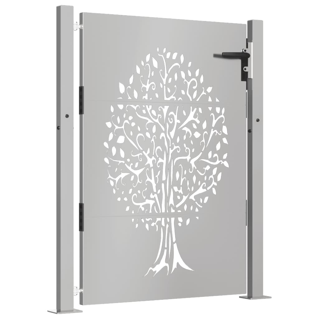 Gartentor 105x155 cm Cortenstahl Baum-Design