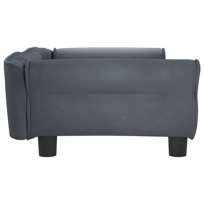 Hundebett Dunkelgrau 95x55x30 cm Samt