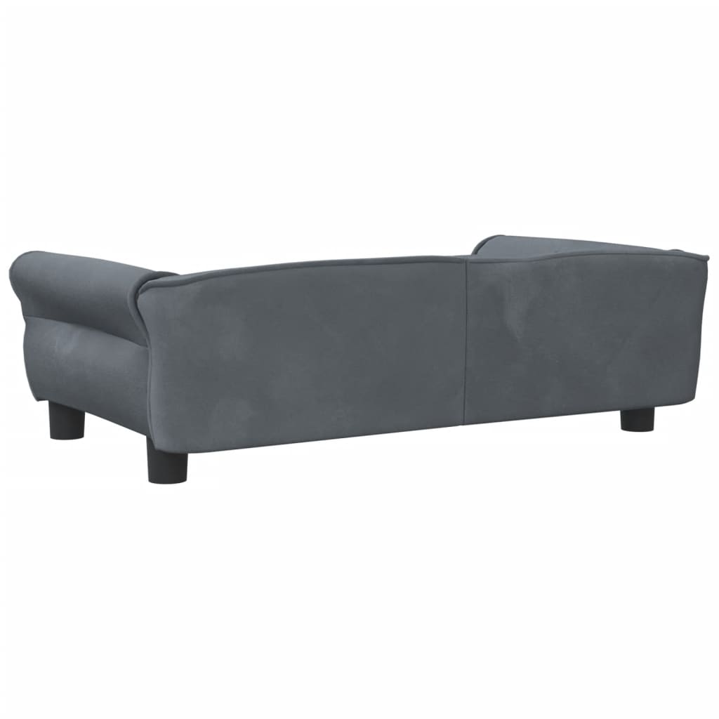 Hundebett Dunkelgrau 95x55x30 cm Samt