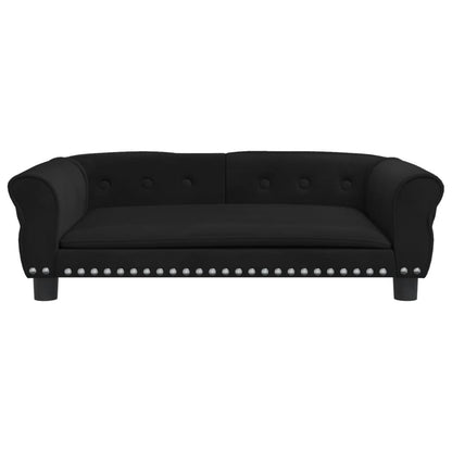 Hundebett Schwarz 95x55x30 cm Samt