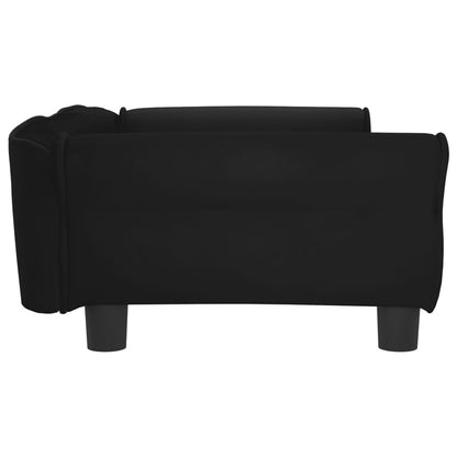 Hundebett Schwarz 95x55x30 cm Samt