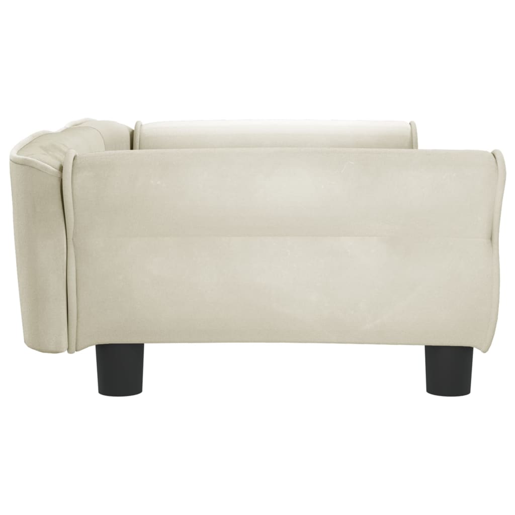 Hundebett Creme 95x55x30 cm Samt