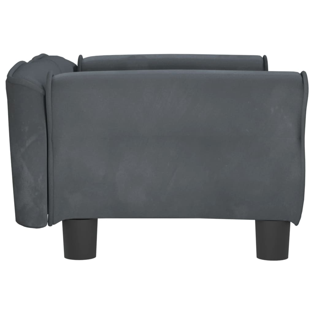 Hundebett Dunkelgrau 70x45x30 cm Samt