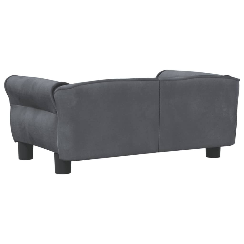 Hundebett Dunkelgrau 70x45x30 cm Samt