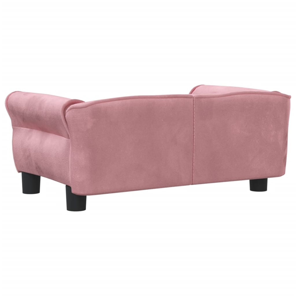 Hundebett Rosa 70x45x30 cm Samt