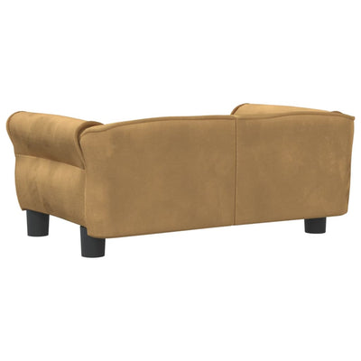 Hundebett Braun 70x45x30 cm Samt