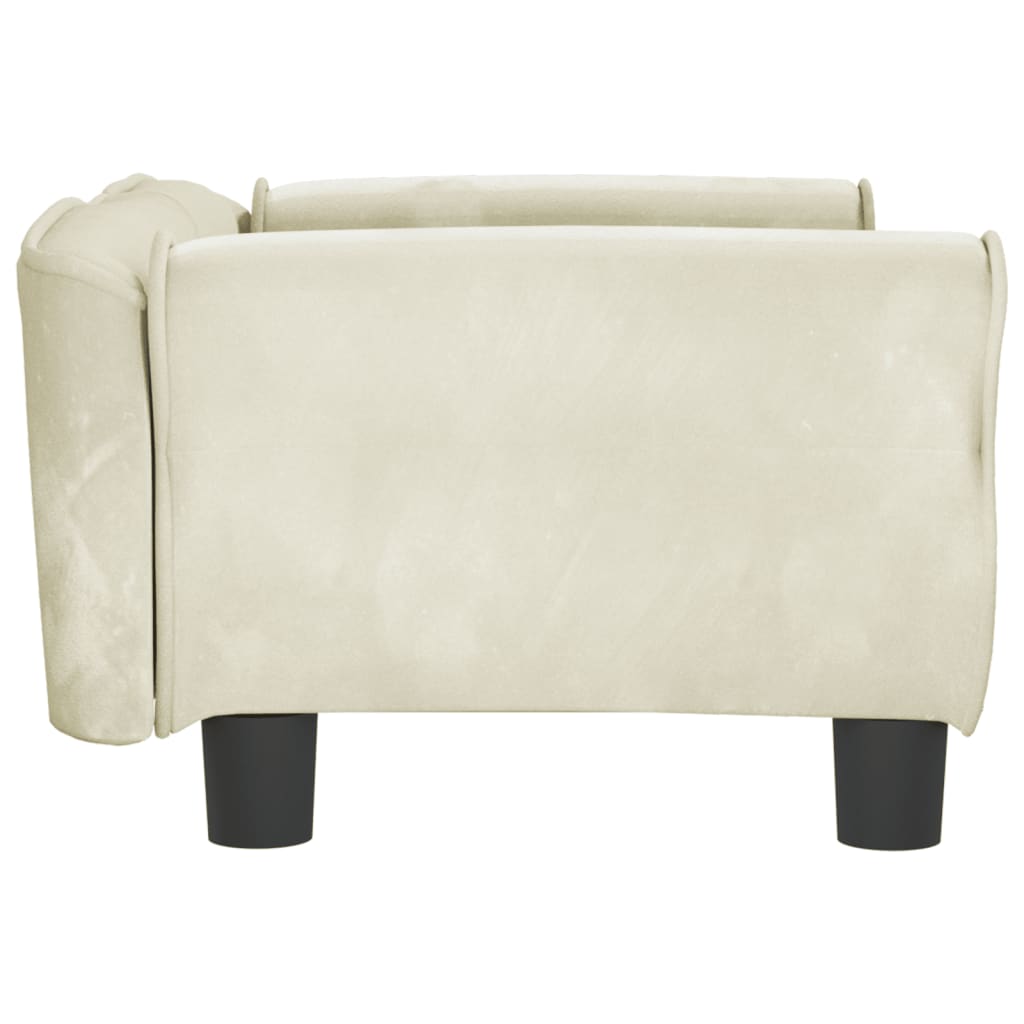 Hundebett Creme 70x45x30 cm Samt