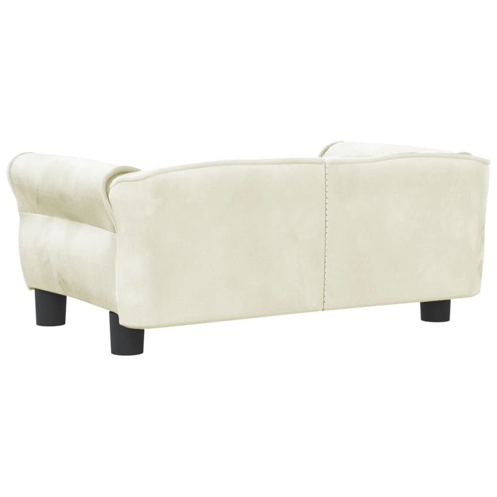 Hundebett Creme 70x45x30 cm Samt