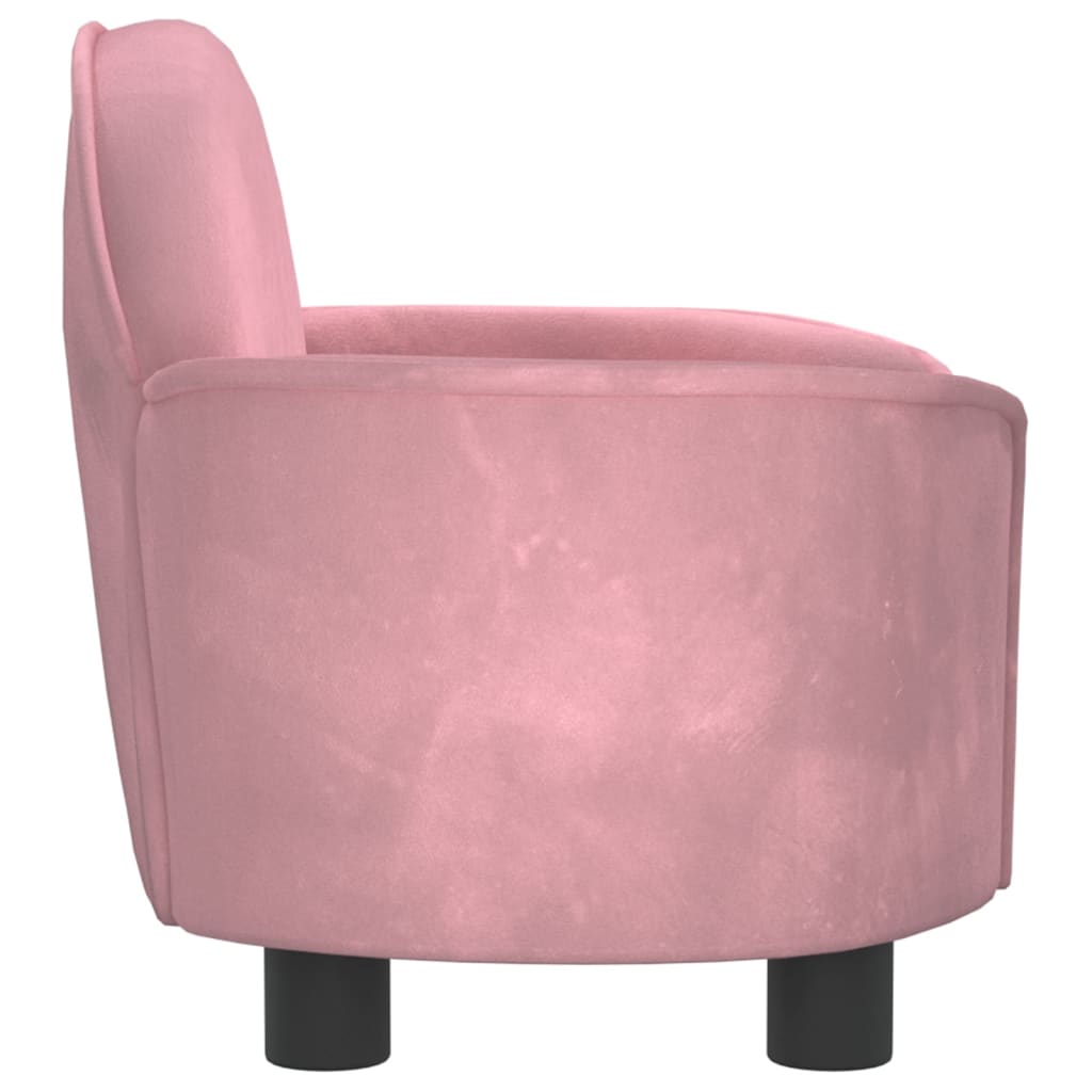 Hundebett Rosa 66x40x45 cm Samt