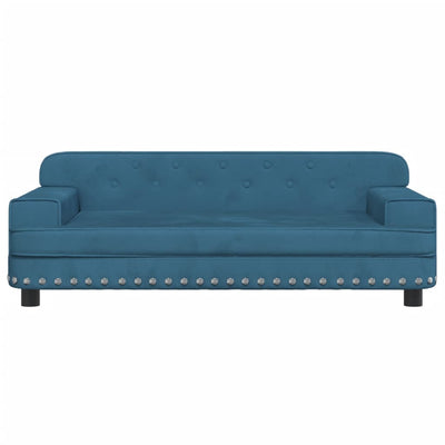 Hundebett Blau 90x53x30 cm Samt