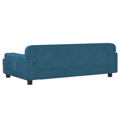 Hundebett Blau 90x53x30 cm Samt