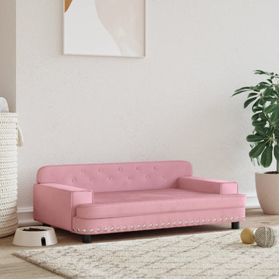 Hundebett Rosa 90x53x30 cm Samt