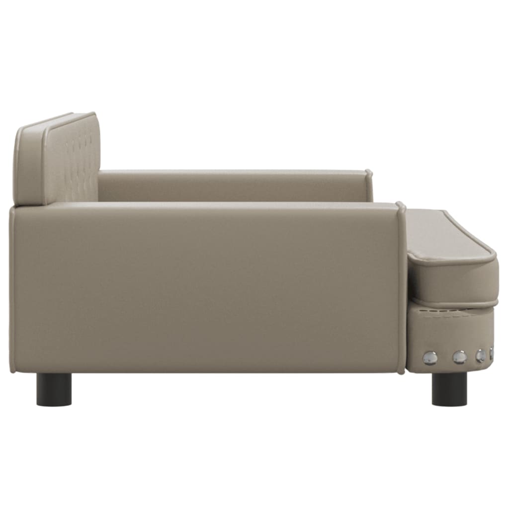 Hundebett Cappuccino-Braun 90x53x30 cm Kunstleder