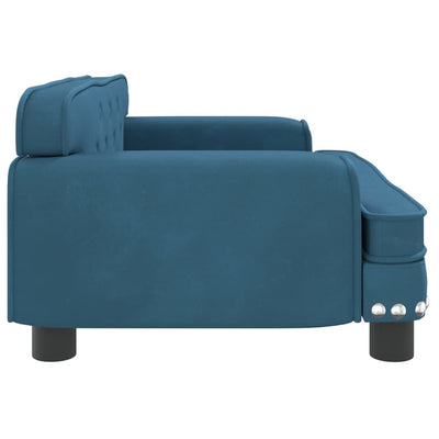 Hundebett Blau 70x45x30 cm Samt