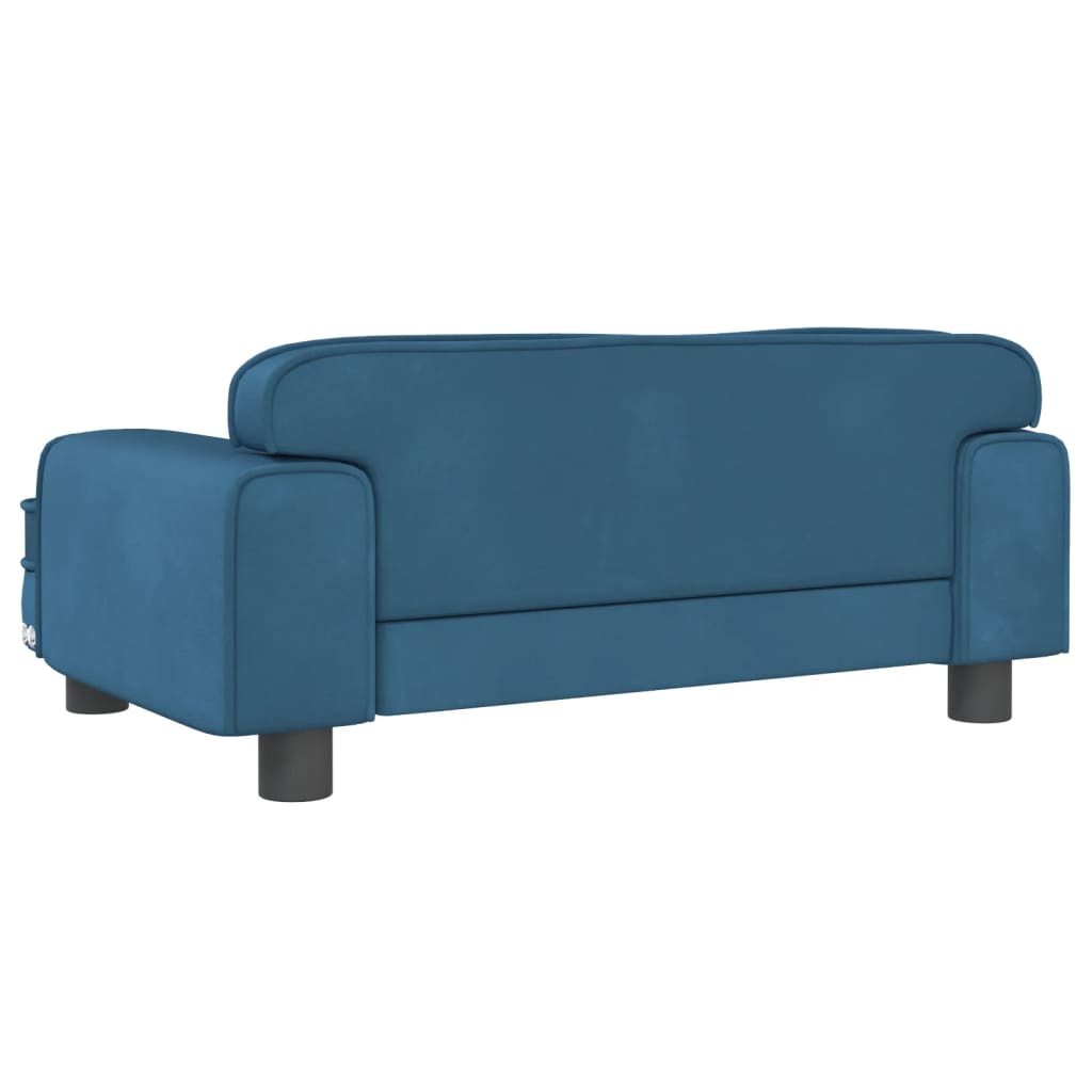 Hundebett Blau 70x45x30 cm Samt