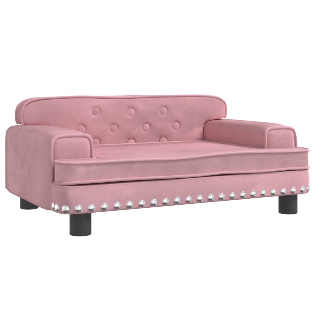 Hundebett Rosa 70x45x30 cm Samt