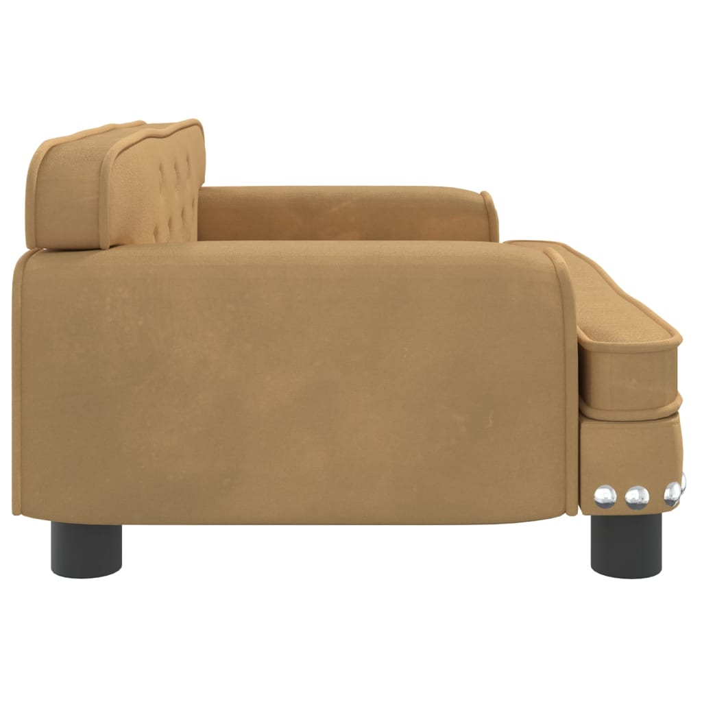 Hundebett Braun 70x45x30 cm Samt