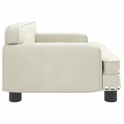 Hundebett Creme 70x45x30 cm Samt