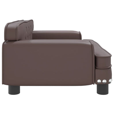 Hundebett Braun 70x45x30 cm Kunstleder