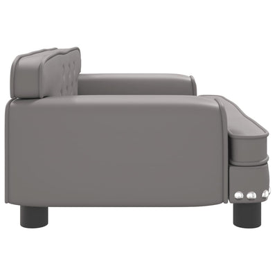 Hundebett Grau 70x45x30 cm Kunstleder