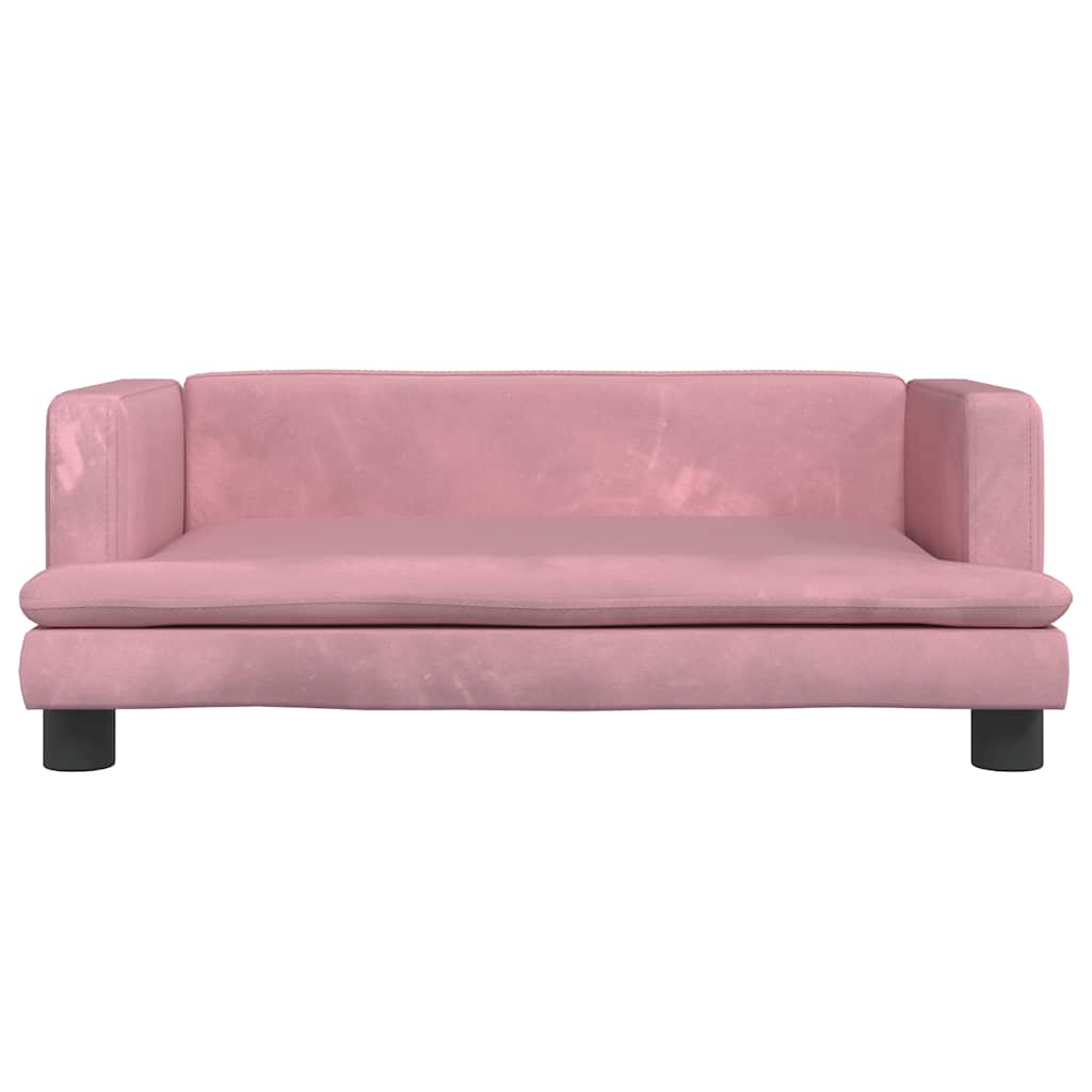 Hundebett Rosa 80x45x30 cm Samt