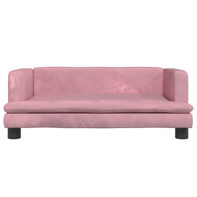 Hundebett Rosa 80x45x30 cm Samt