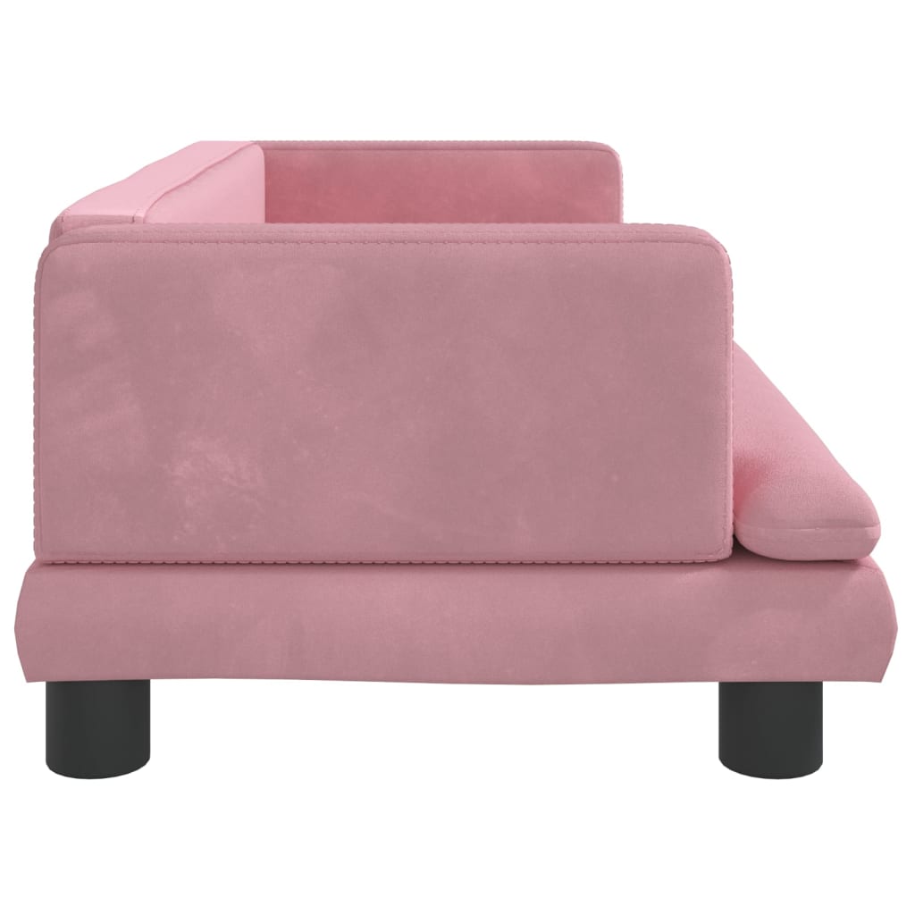 Hundebett Rosa 80x45x30 cm Samt