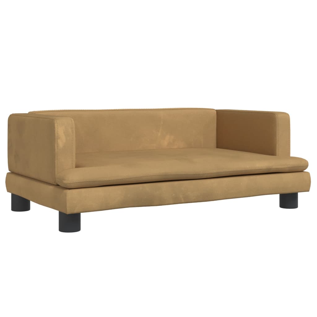 Hundebett Braun 80x45x30 cm Samt