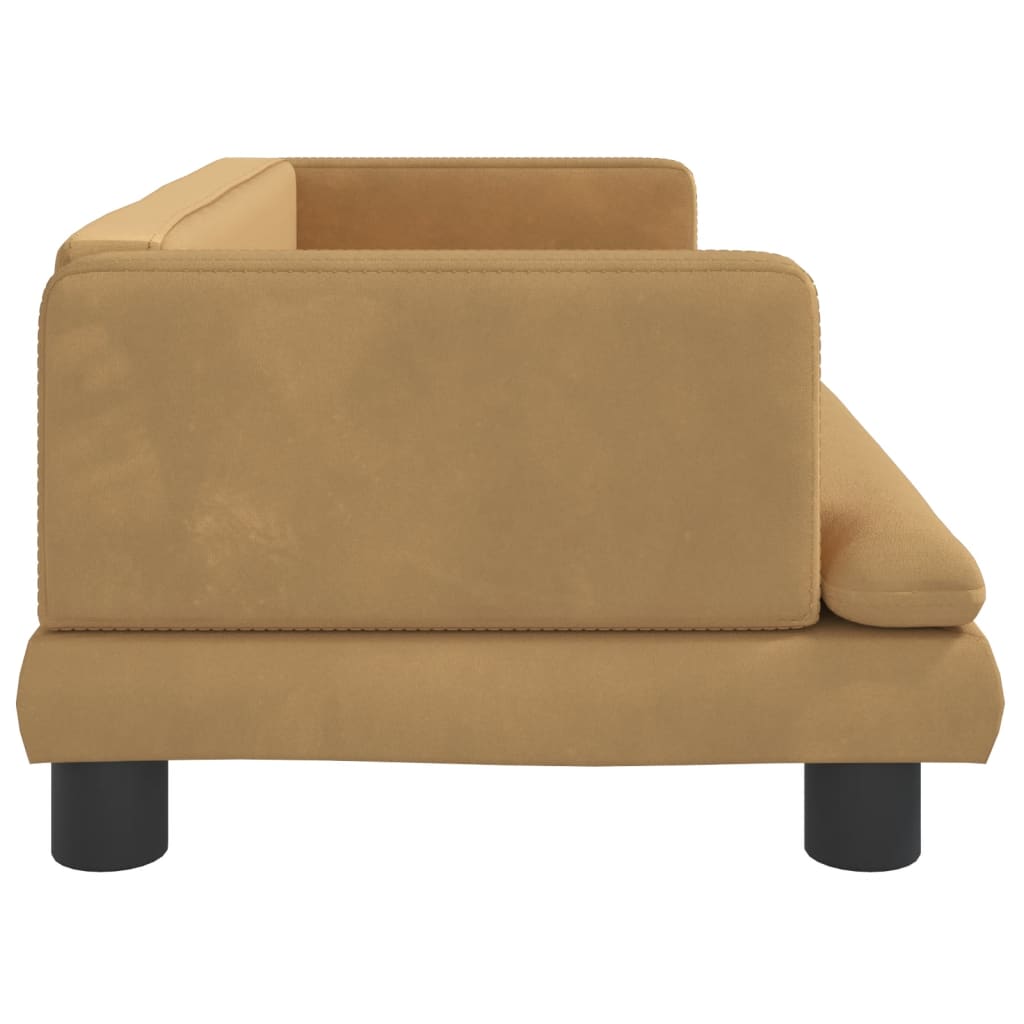 Hundebett Braun 80x45x30 cm Samt